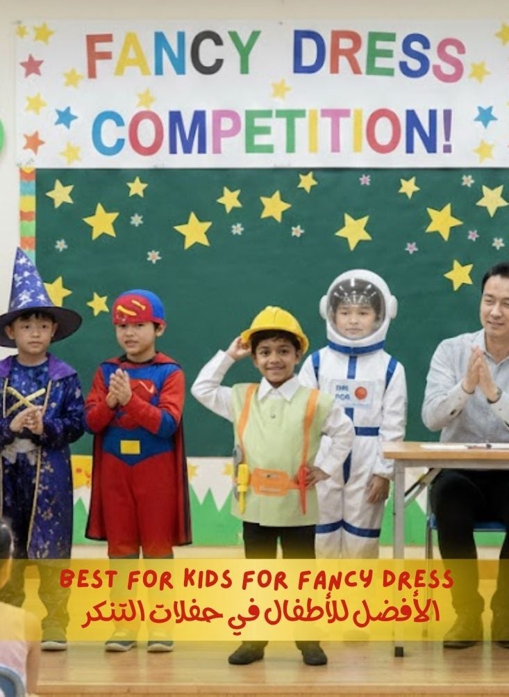 بريميم زي عامل بناء للأطفال مع خوذة وسترة أدوات - زي تنكري لمهندس بناء للأولاد - Image 4